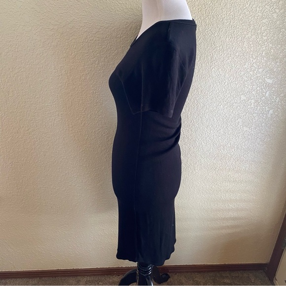 LNA Revolve Brand Ribbed Midi Tank Dress Bodycon Black Round NecK: Med - Picture 2 of 8